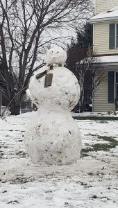 Snowman made by Matthew Fishburn